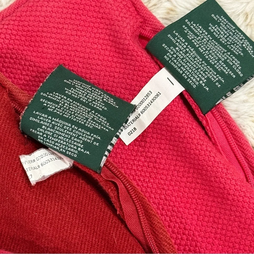 Ralph Lauren Bundle of 3 Red/Pink Pillow Shams